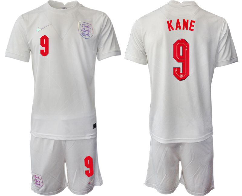 Men 2022 World Cup National Team England home white #9 Soccer Jersey